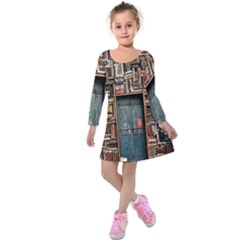 Books Kids  Long Sleeve Velvet Dress by artworkshop