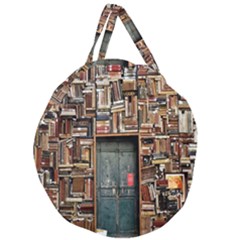 Books Giant Round Zipper Tote by artworkshop