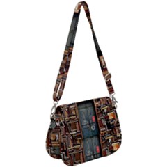 Books Saddle Handbag by artworkshop