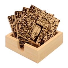 Books Bamboo Coaster Set