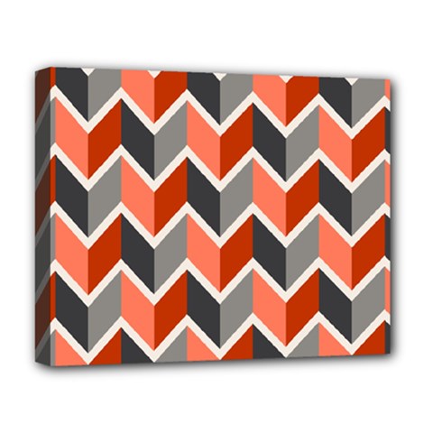 Colorful Zigzag Pattern Wallpaper Free Vector Deluxe Canvas 20  X 16  (stretched) by artworkshop