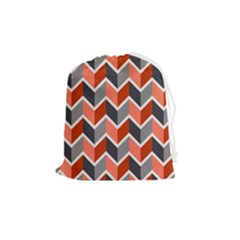 Colorful Zigzag Pattern Wallpaper Free Vector Drawstring Pouch (medium) by artworkshop