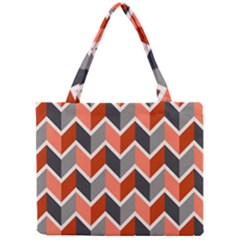 Colorful Zigzag Pattern Wallpaper Free Vector Mini Tote Bag by artworkshop