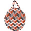 Colorful Zigzag Pattern Wallpaper Free Vector Giant Round Zipper Tote View2