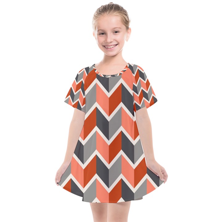 Colorful Zigzag Pattern Wallpaper Free Vector Kids  Smock Dress