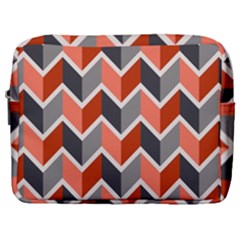 Colorful Zigzag Pattern Wallpaper Free Vector Make Up Pouch (large) by artworkshop