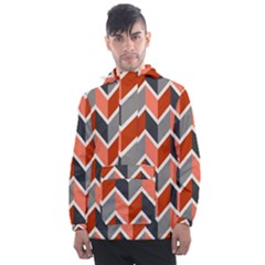 Colorful Zigzag Pattern Wallpaper Free Vector Men s Front Pocket Pullover Windbreaker