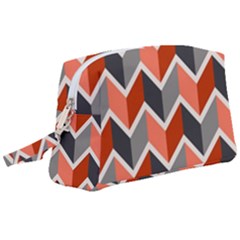 Colorful Zigzag Pattern Wallpaper Free Vector Wristlet Pouch Bag (large) by artworkshop