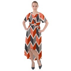 Colorful Zigzag Pattern Wallpaper Free Vector Front Wrap High Low Dress