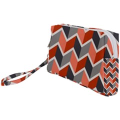 Colorful Zigzag Pattern Wallpaper Free Vector Wristlet Pouch Bag (small) by artworkshop