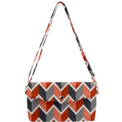 Colorful Zigzag Pattern Wallpaper Free Vector Removable Strap Clutch Bag by artworkshop