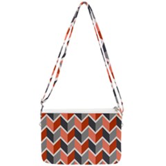 Colorful Zigzag Pattern Wallpaper Free Vector Double Gusset Crossbody Bag by artworkshop