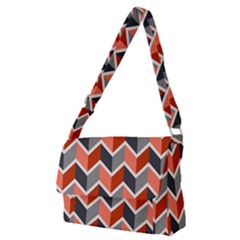 Colorful Zigzag Pattern Wallpaper Free Vector Full Print Messenger Bag (m) by artworkshop