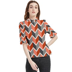 Colorful Zigzag Pattern Wallpaper Free Vector Frill Neck Blouse