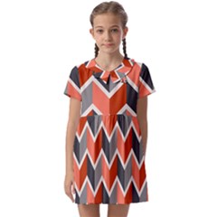 Colorful Zigzag Pattern Wallpaper Free Vector Kids  Asymmetric Collar Dress by artworkshop