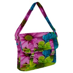 Flowers Wallpaper Buckle Messenger Bag by artworkshop