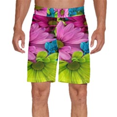 Flowers Wallpaper Men s Beach Shorts by artworkshop