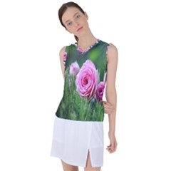 Flowers Women s Sleeveless Sports Top by artworkshop