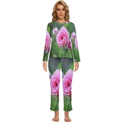 Flowers Womens  Long Sleeve Lightweight Pajamas Set by artworkshop