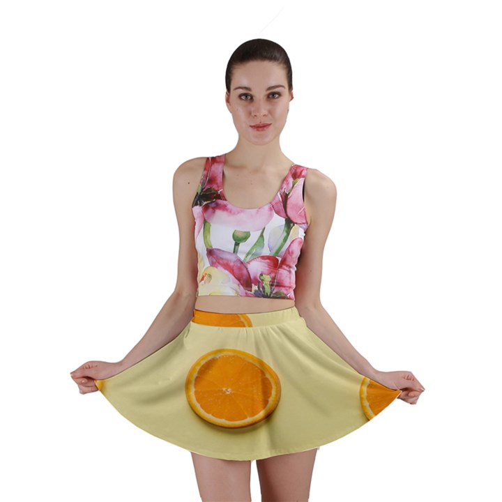 Fruite Orange Mini Skirt