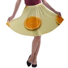 Fruite Orange A-line Skater Skirt by artworkshop