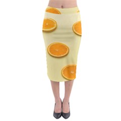 Fruite Orange Midi Pencil Skirt by artworkshop