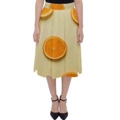 Fruite Orange Classic Midi Skirt by artworkshop