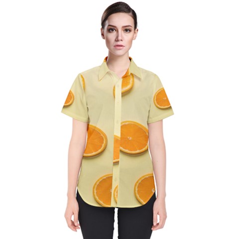 Fruite Orange Women s Short Sleeve Shirt by artworkshop