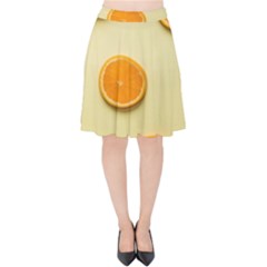 Fruite Orange Velvet High Waist Skirt by artworkshop