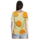 Fruite Orange V-Neck Flutter Sleeve Top View2