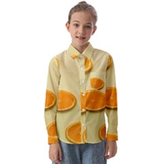 Fruite Orange Kids  Long Sleeve Shirt by artworkshop