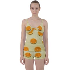 Fruite Orange Tie Front Two Piece Tankini by artworkshop