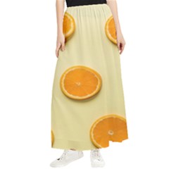 Fruite Orange Maxi Chiffon Skirt by artworkshop