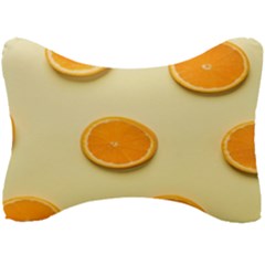 Fruite Orange Seat Head Rest Cushion by artworkshop