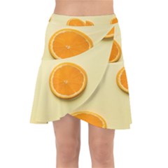 Fruite Orange Wrap Front Skirt by artworkshop