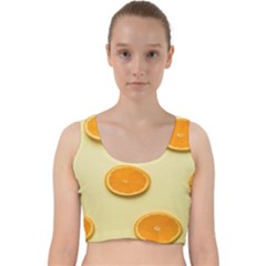 Fruite Orange Velvet Racer Back Crop Top by artworkshop