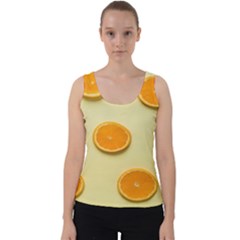 Fruite Orange Velvet Tank Top by artworkshop