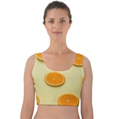 Fruite Orange Velvet Crop Top by artworkshop