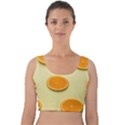 Fruite Orange Velvet Crop Top View1