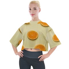 Fruite Orange Mock Neck Tee