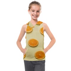 Fruite Orange Kids  Sleeveless Hoodie by artworkshop