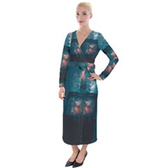 Swimming  Velvet Maxi Wrap Dress by artworkshop