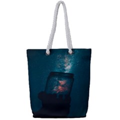 Swimming  Full Print Rope Handle Tote (small) by artworkshop