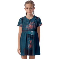 Swimming  Kids  Asymmetric Collar Dress by artworkshop