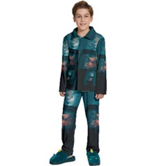 Sweming Kids  Long Sleeve Velvet Pajamas Set by artworkshop