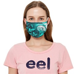 Turquoise Flower Background Cloth Face Mask (adult) by artworkshop