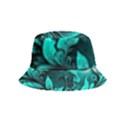 Turquoise Flower Background Inside Out Bucket Hat (Kids) View4