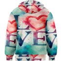 Valentines Day Heart Watercolor Background Kids  Zipper Hoodie Without Drawstring View2