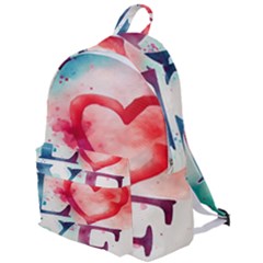 Valentines Day Heart Watercolor Background The Plain Backpack by artworkshop