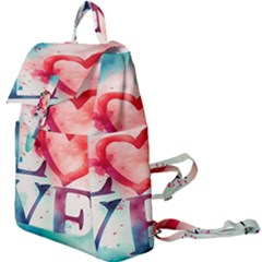 Valentines Day Heart Watercolor Background Buckle Everyday Backpack by artworkshop